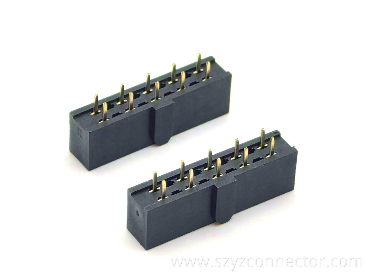 2.54mm Pitch Female Header Connector Dual Row Straight H8.5mm With Even Columns Unpopulated Y-type 2*9P 2.54mm Pitch Female Header Connector Dual Row Straight H8.5mm With Even Columns Unpopulated Y-type 2*9P